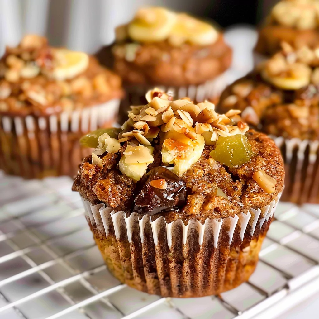 Kiwi Banana Date Muffins Kiwi Banana Date Muffins